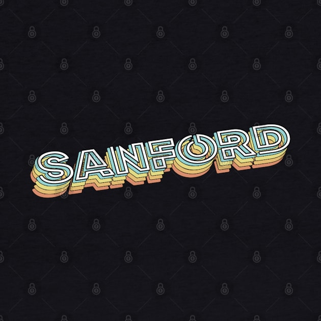 Sanford Retro Typography Faded Style by PREMAN PENSIUN PROJECT